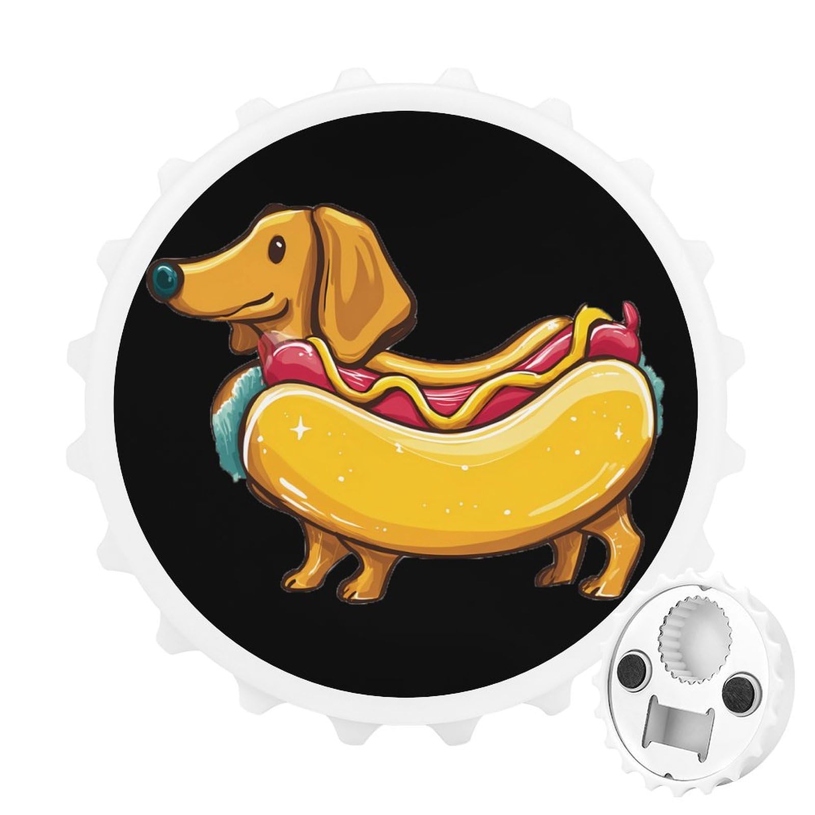 Dachshund Hot Dog Magnetic Bottle Opener Refrigerator Magnet Fridge Magnets Kitchen Supplies