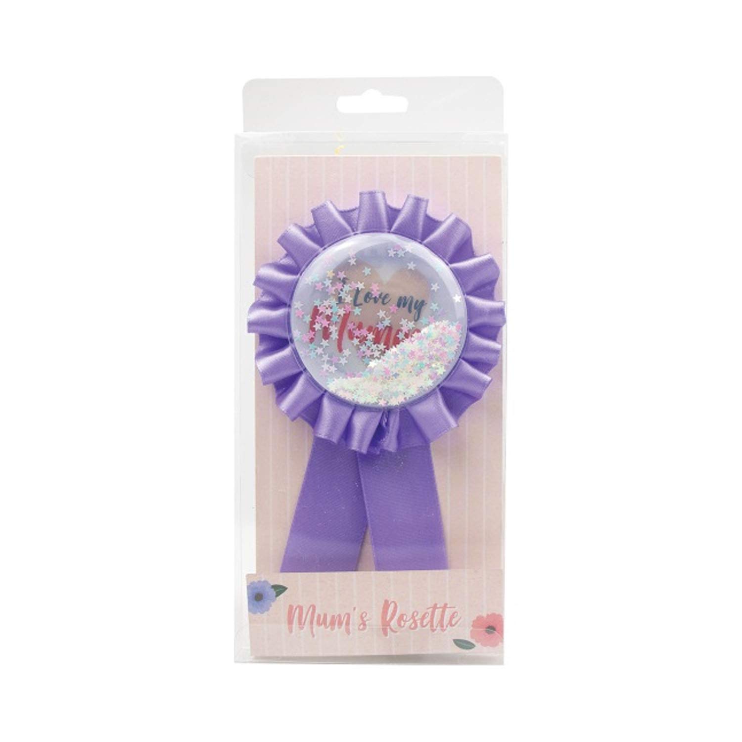 Mothers Day Rosette | Complete with a Safety Pin on The Reverse (Purple)