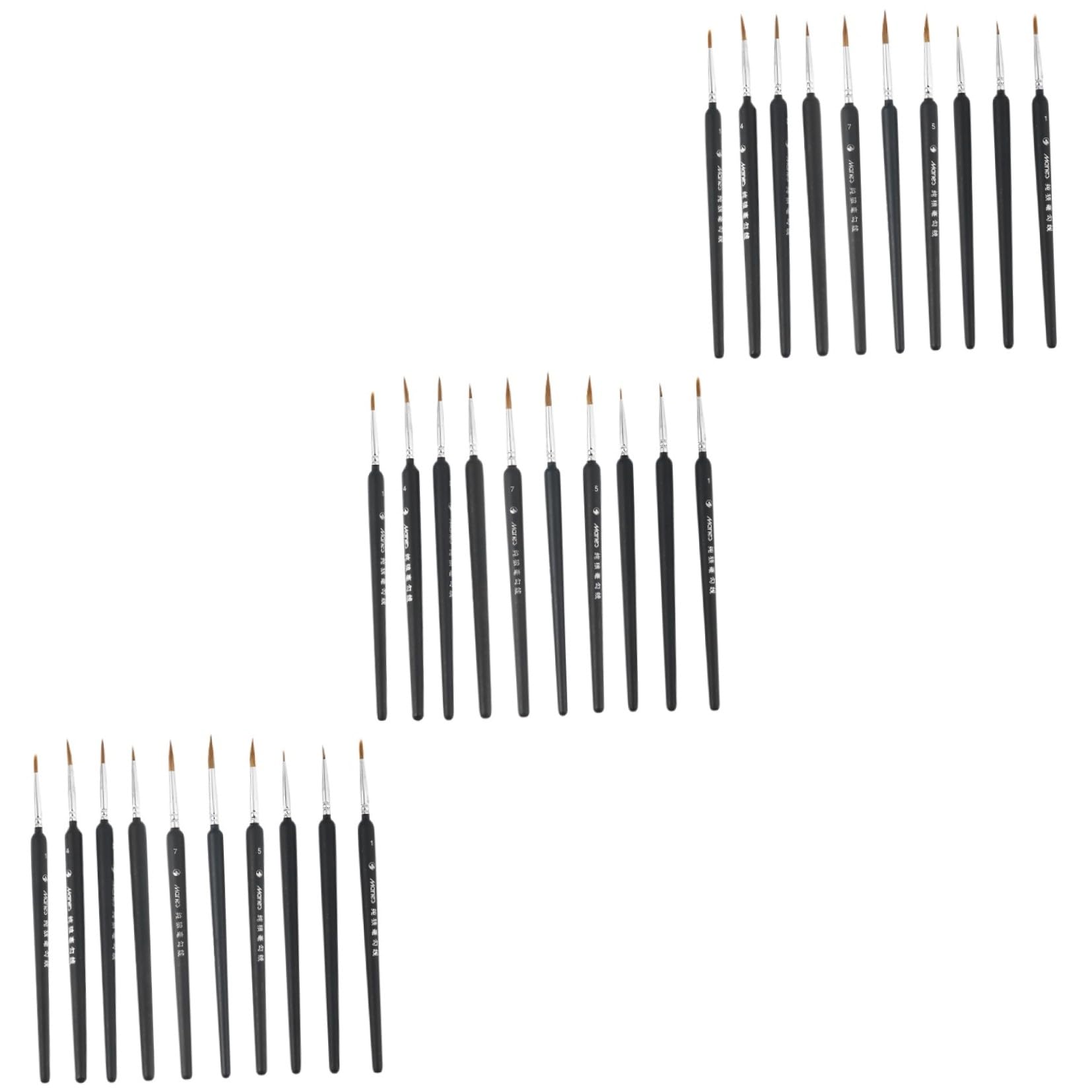 Operitacx 30piezas Pinceles De Dibujo para Pintura y Acuarela para Artistas y Principiantes Set De Pinceles De Punta Fina para Detalles Artísticos