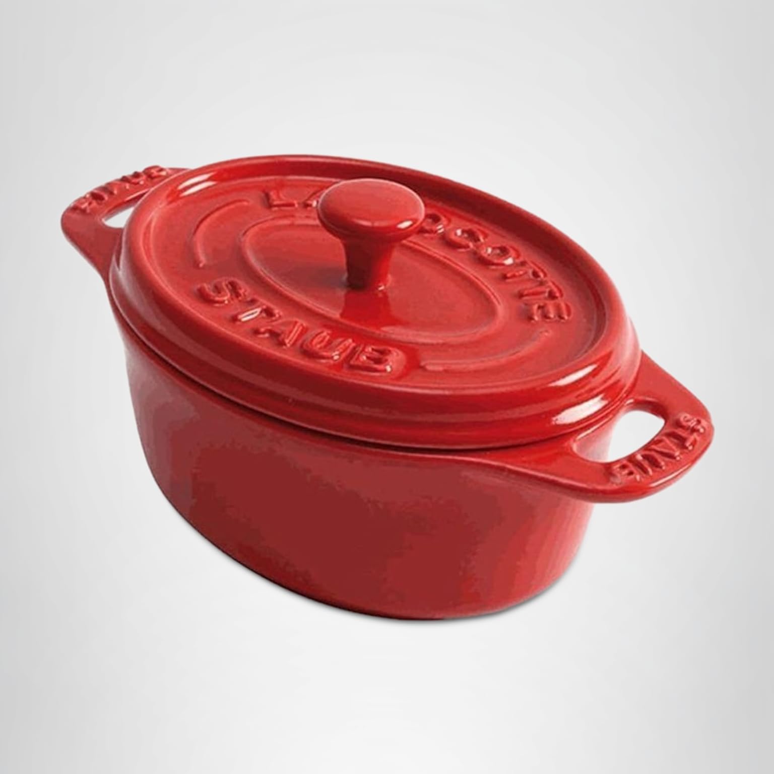 Amazon｜staub ストウブ 「 ミニ ココット オーバル チェリー 11cm