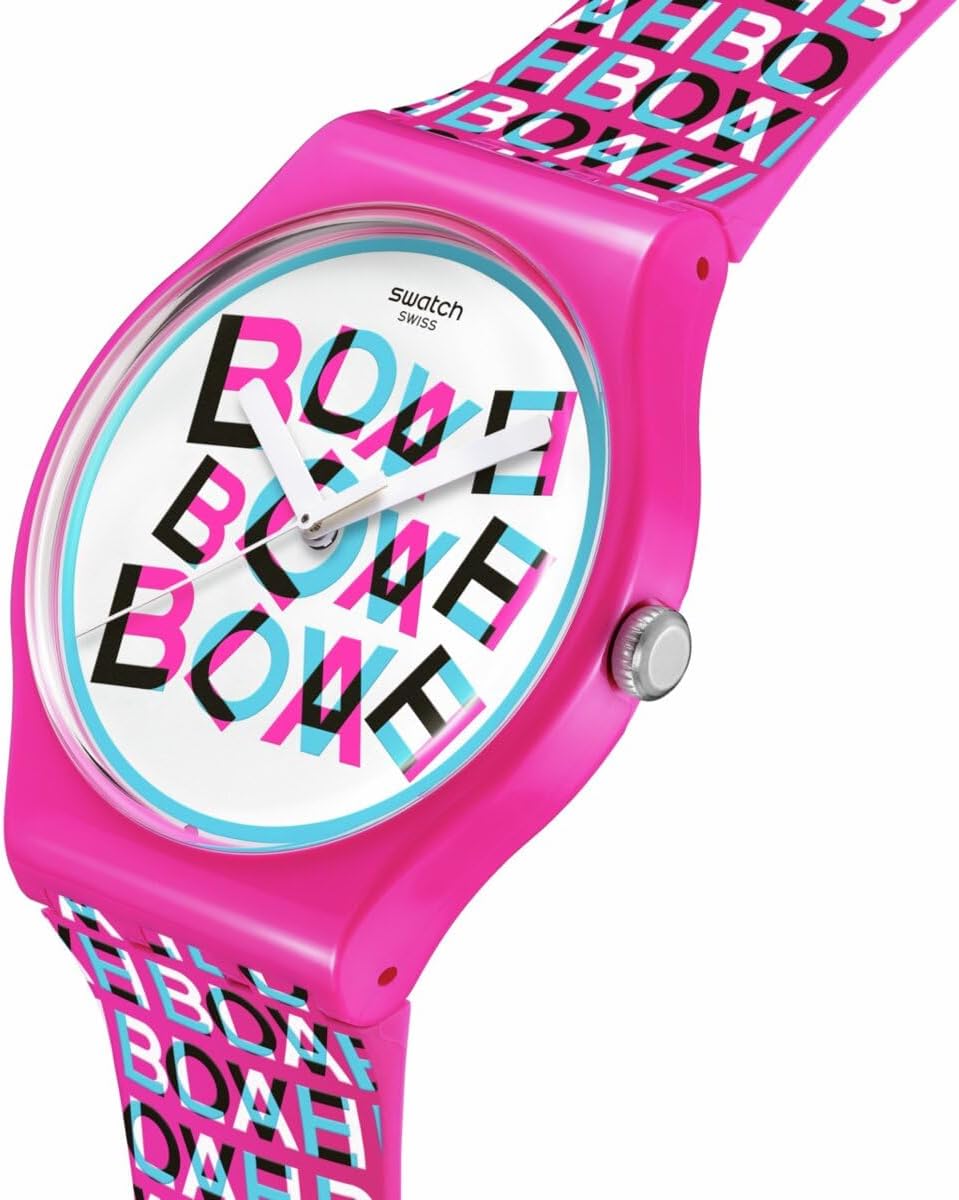Swatch New Gent Unisex Casual Valentines Watch Bio-sourced Pink Quartz Water Resistant Love & Blah