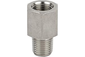 Pysrych Stainless Steel Oxygen Sensor Spacer Adapter