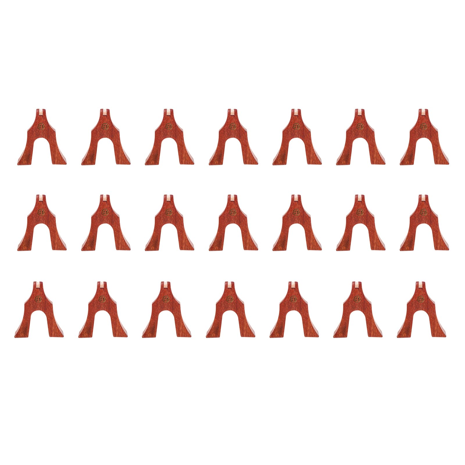 Abaodam 21pcs Light Brown Guzheng Bridges Support Pillars and Installation Accessories for Chinese Zither and Guzheng Instruments