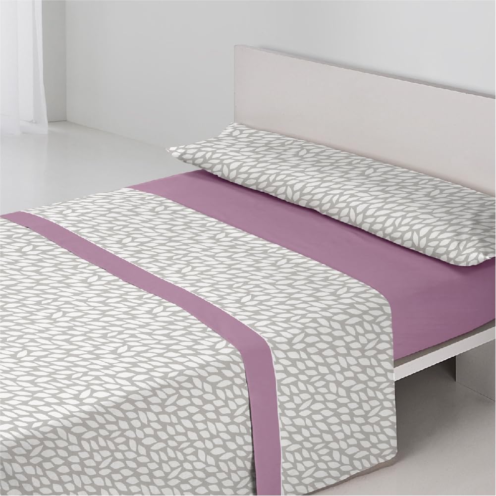 Sedalinne - Juego 3 Piezas sábanas térmicas Llanes - Cama 90x190 cm - Tejido Pirineo - Sábanas de Invierno - Total Confort - Incluye Bajera Ajustable, encimera y Funda de Almohada - Color Morado