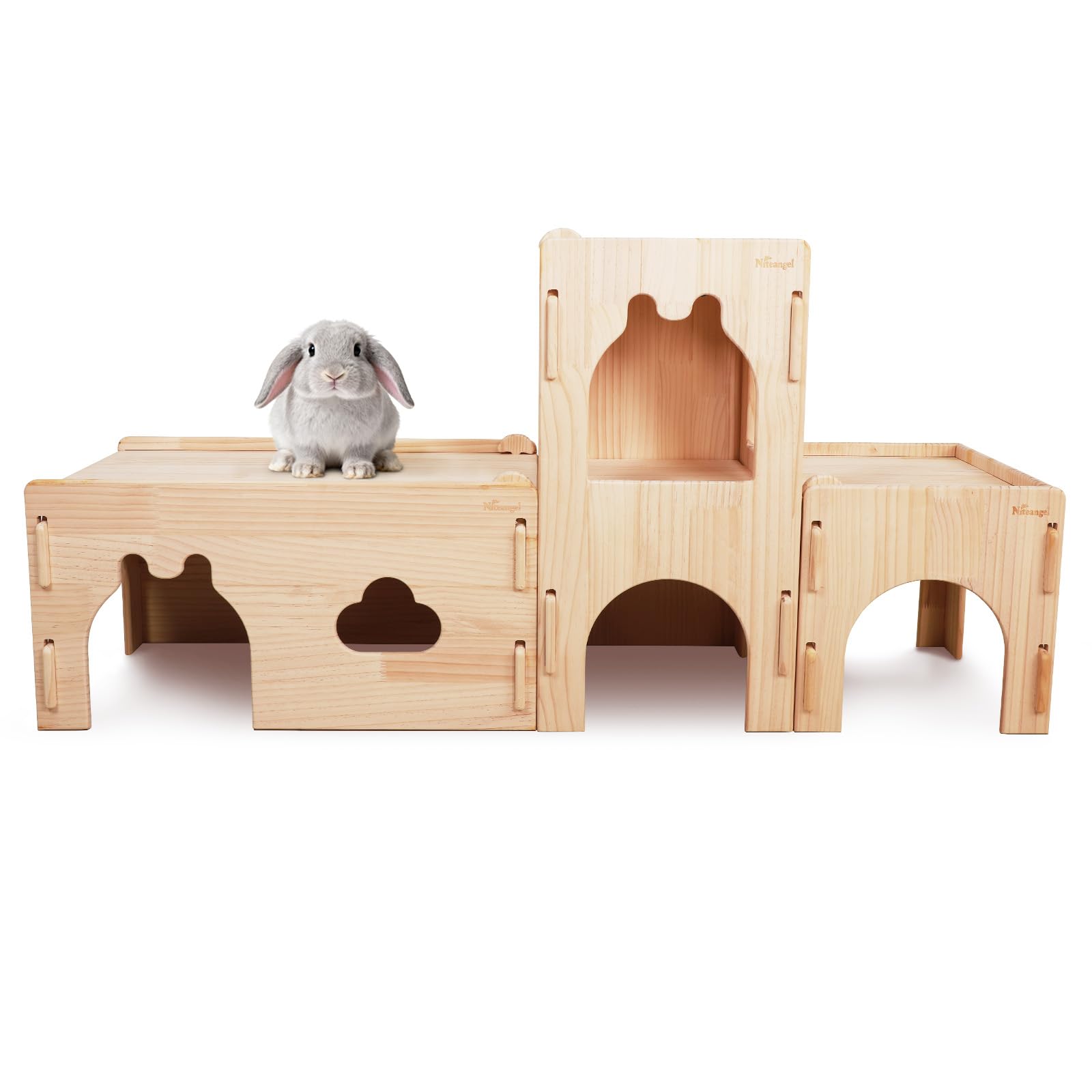 Amazon.com : Niteangel Wooden Rabbit Castle and Hideout - Spacious