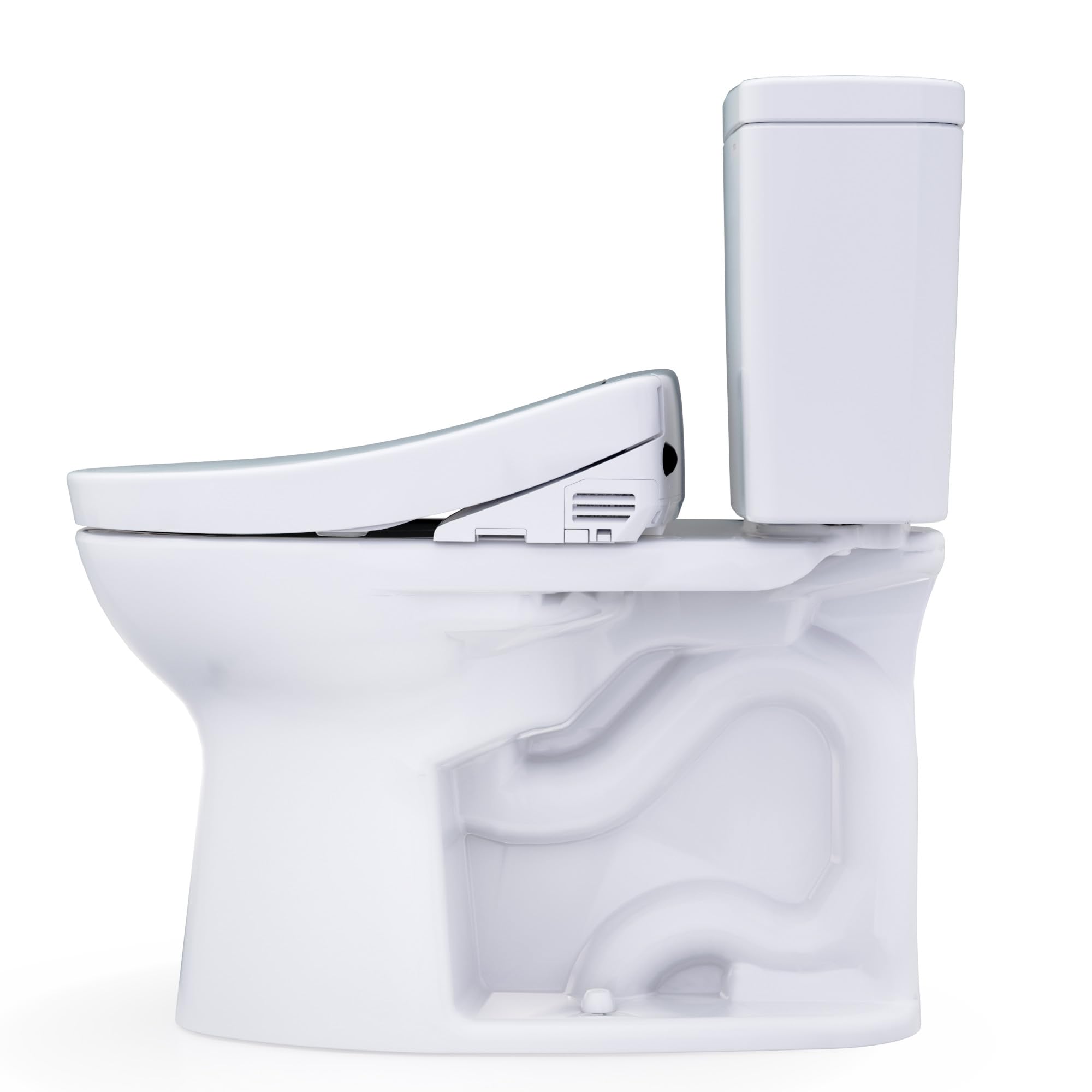 TOTO Drake WASHLET Two-Piece Elongated 1 28 GPF TORNADO FLUSH Toilet with S5 Bidet Seat Cotton White - — view 16