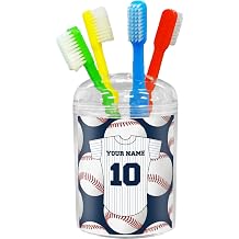 RNK Shops Personalized Baseball Jersey Toothbrush Holder