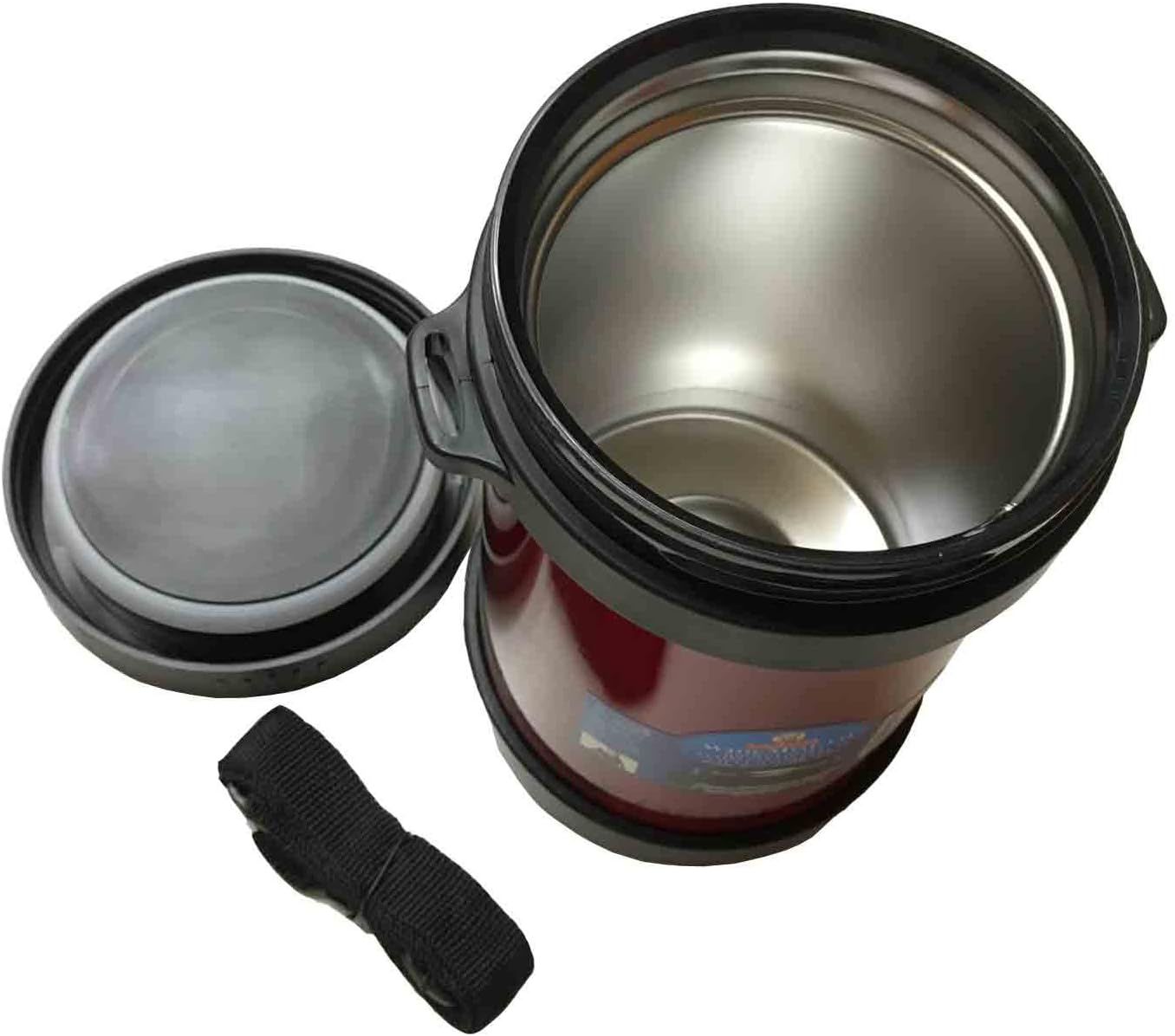 Stainless Steel Vacuum Food Jug Flask Jar Lunch box Bento Container Thermos 1.0 Liter (Red)