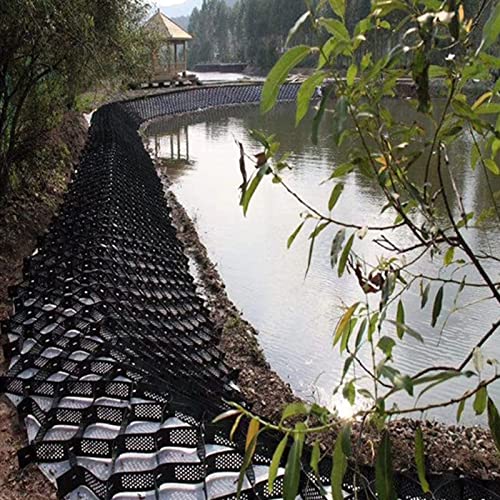 BBHW Georrejilla de Grava Adoquines Permeables de Rejilla Geocelda de 2' De Profundidad, Estacionamiento Patio Pasarela Grava Panal Rejilla de Tierra, Fuerza de 1885 Libras por Pie Cuadrado