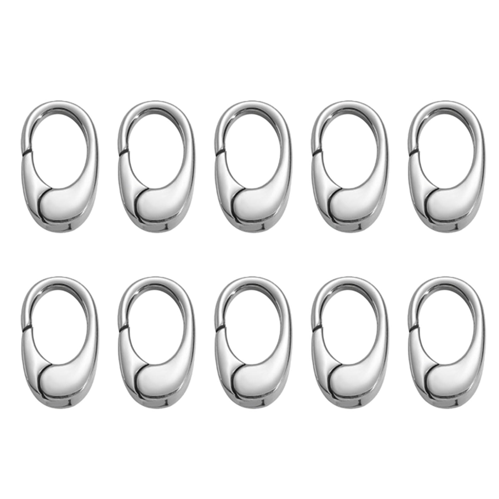 Lot de 10 fermoirs en acier inoxydable pour la fabrication de bijoux