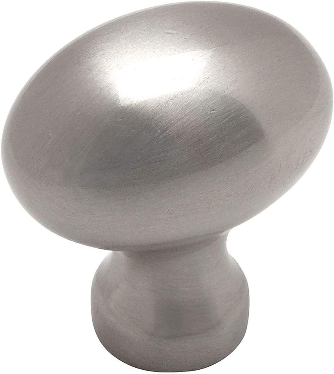 Cosmas 20 Pack 6022SN Satin Nickel Oval Oblong Cabinet Knob