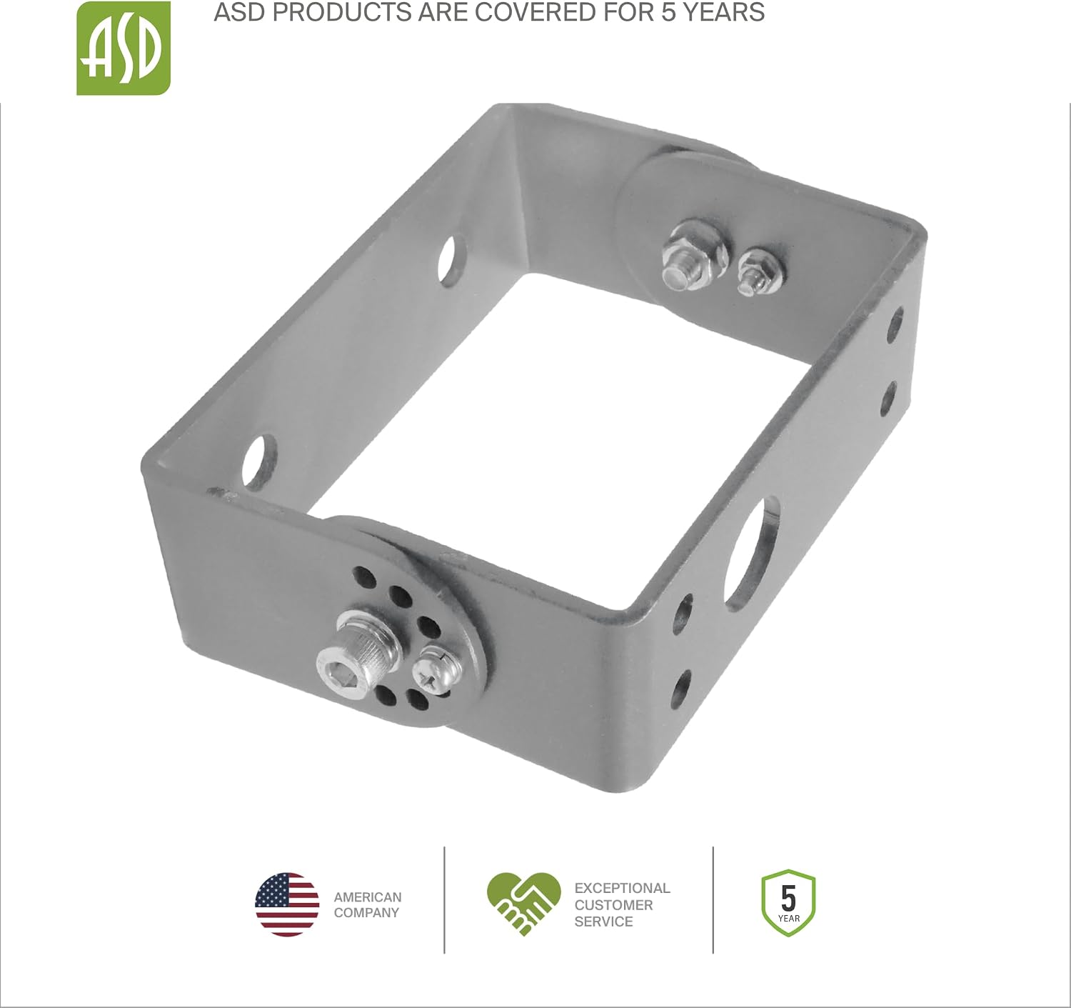 ASD Full Trunnion Mounting Bracket for LED Area Lights | Compatible with 150-300W LSB5, LSB5A, LSB5B | Silver