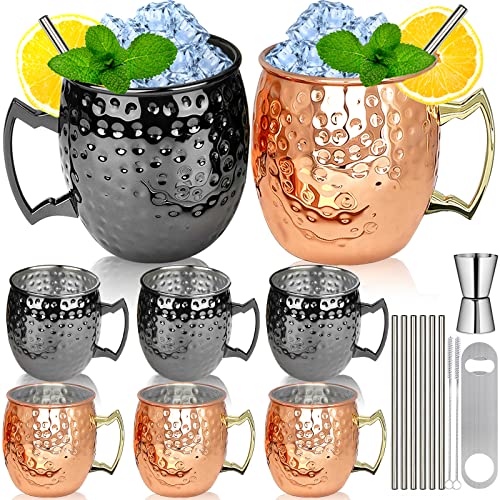 Moscow Mule Mugs Set of 8 Copper and Gunmetal B in Pakistan