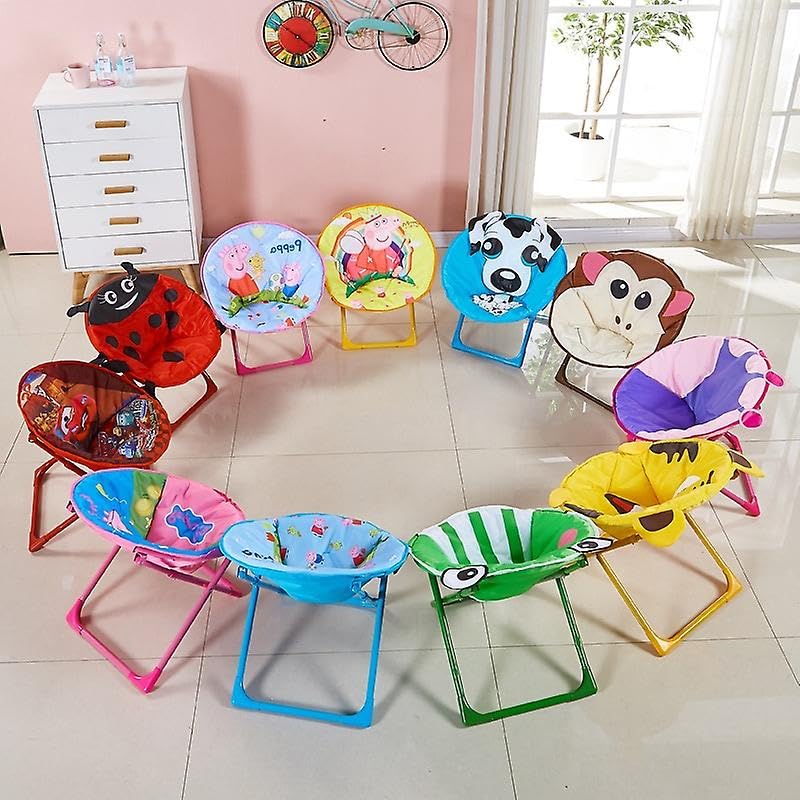 COSKIRA Dog Kids Moon Chair Sturdy Kids Single Seater Chair with Armrest Foldable Comfortable 1 Seat Stool Portable Chair,Barbecue,Camping,Fishing,Picnic Camping, Beach, Fishing -1_Blue 2
