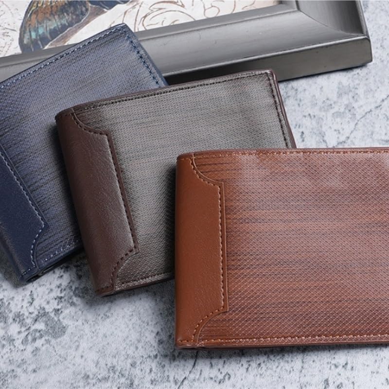 VIDI Short Wallet With Zipper Men's Pu Leather Horizontal
