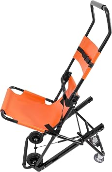 Foldable Stair Chair Emergency Transfer Lifting Climbing Wheelchair Wheels, Withstands 159kg, Portable Folding Stair Chair for Daily Transfer, Folding Evacuation Chair to Assist Moving Elderly