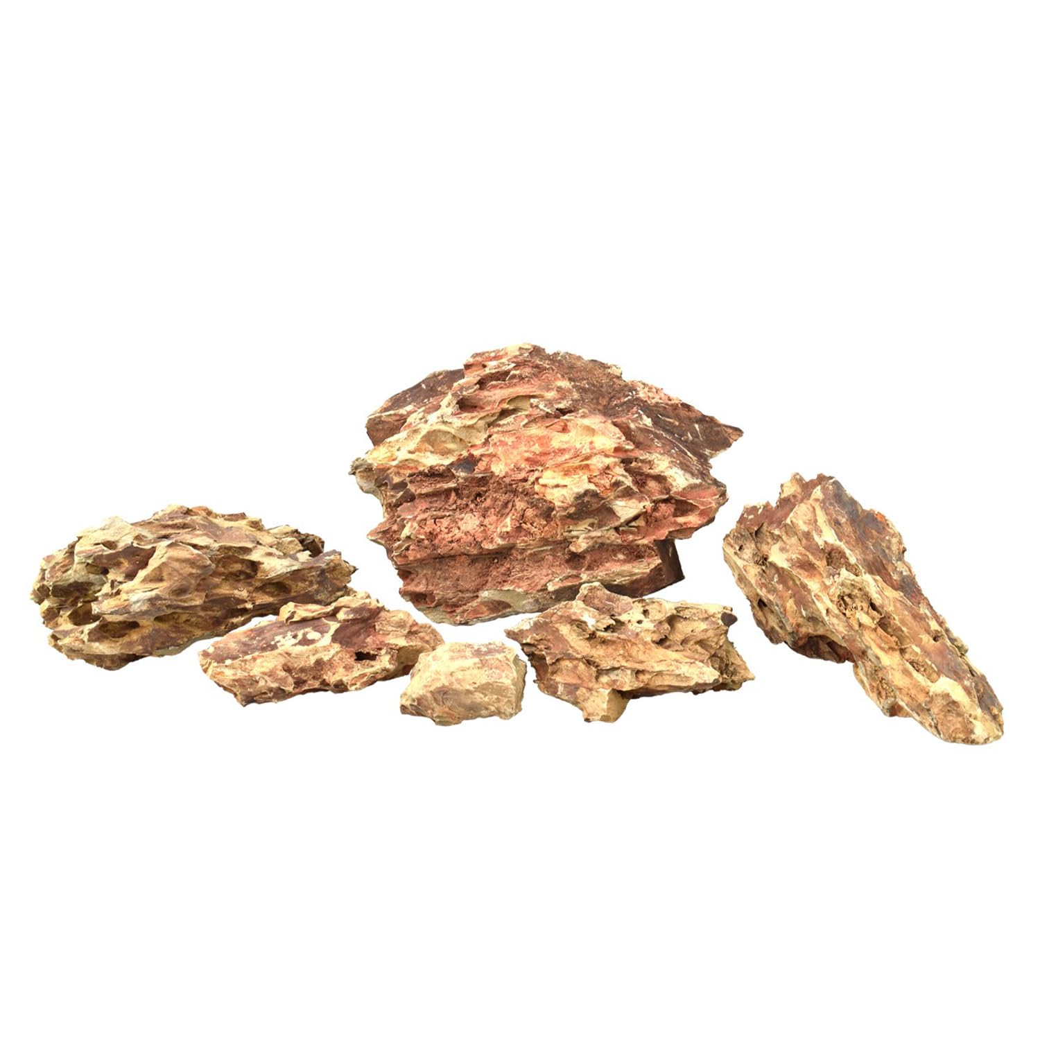 Dragon Stone Rocce Naturali per Acquario e Nano Garden - Mix Irregolare per Layout Selvatico e Naturale, Confezione da 500/700gr