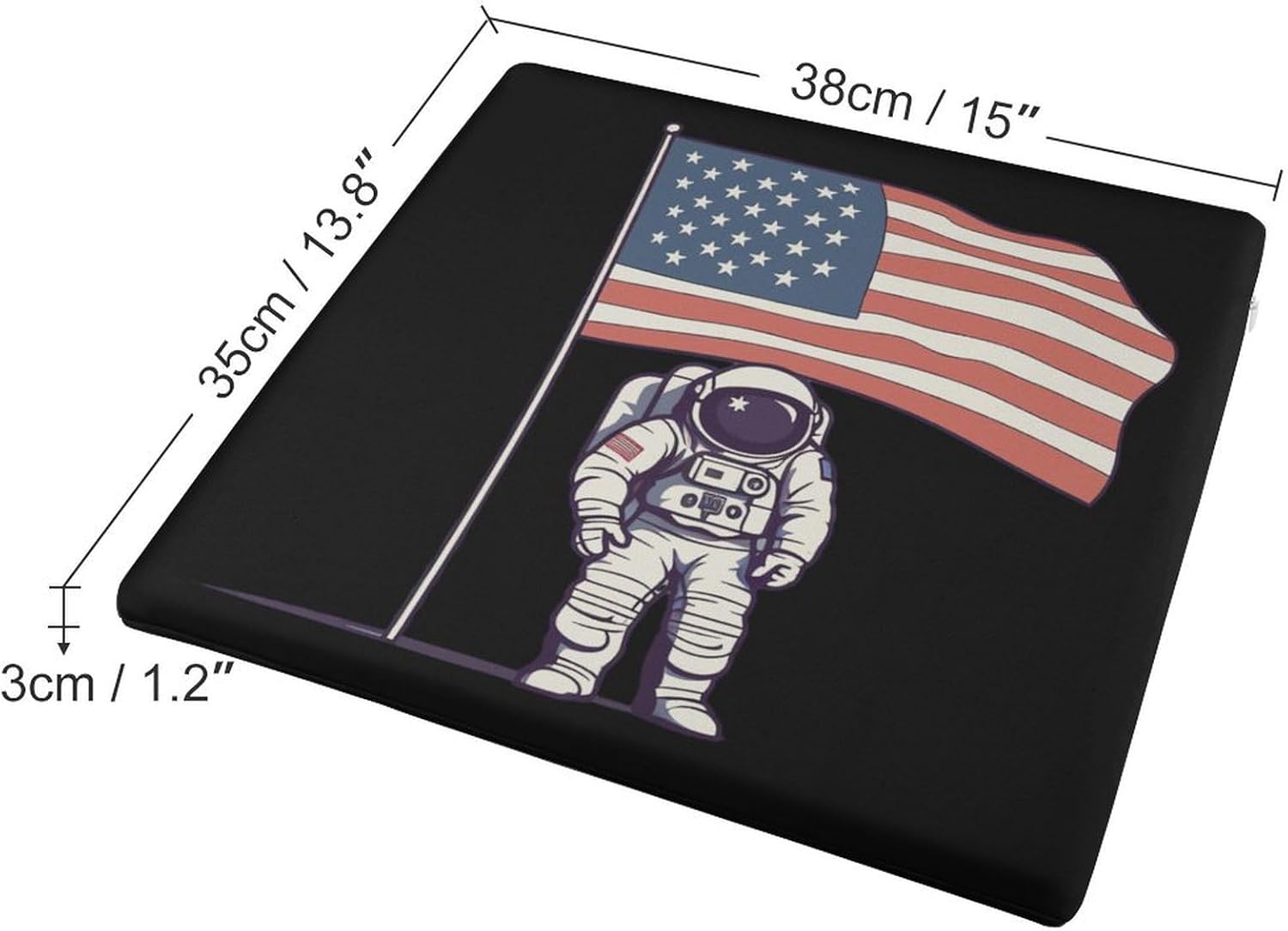 American Flag Space Astronaut Floor Pillow Meditation Yoga Cushion Square Chair Cushion Pillows Seating for Adults