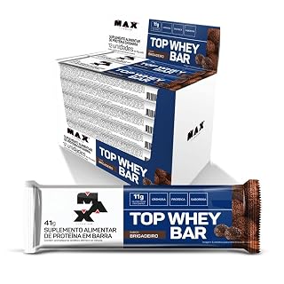 Max Titanium Top Whey Bar Brigadeiro — 12 unidades de 41 g