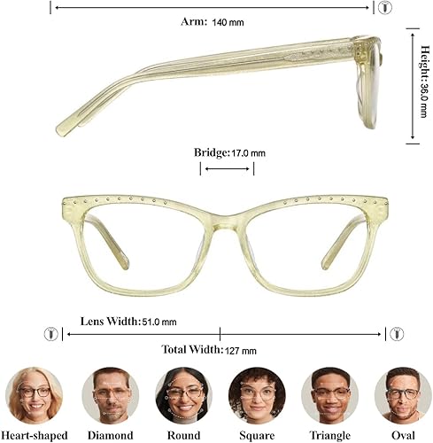 Miniatura 2 de ZENNI - Gafas de bloqueo de luz azul para mujer, elegante marco rectangular para aliviar la pantalla digital, fatiga ocular y acetato de luz