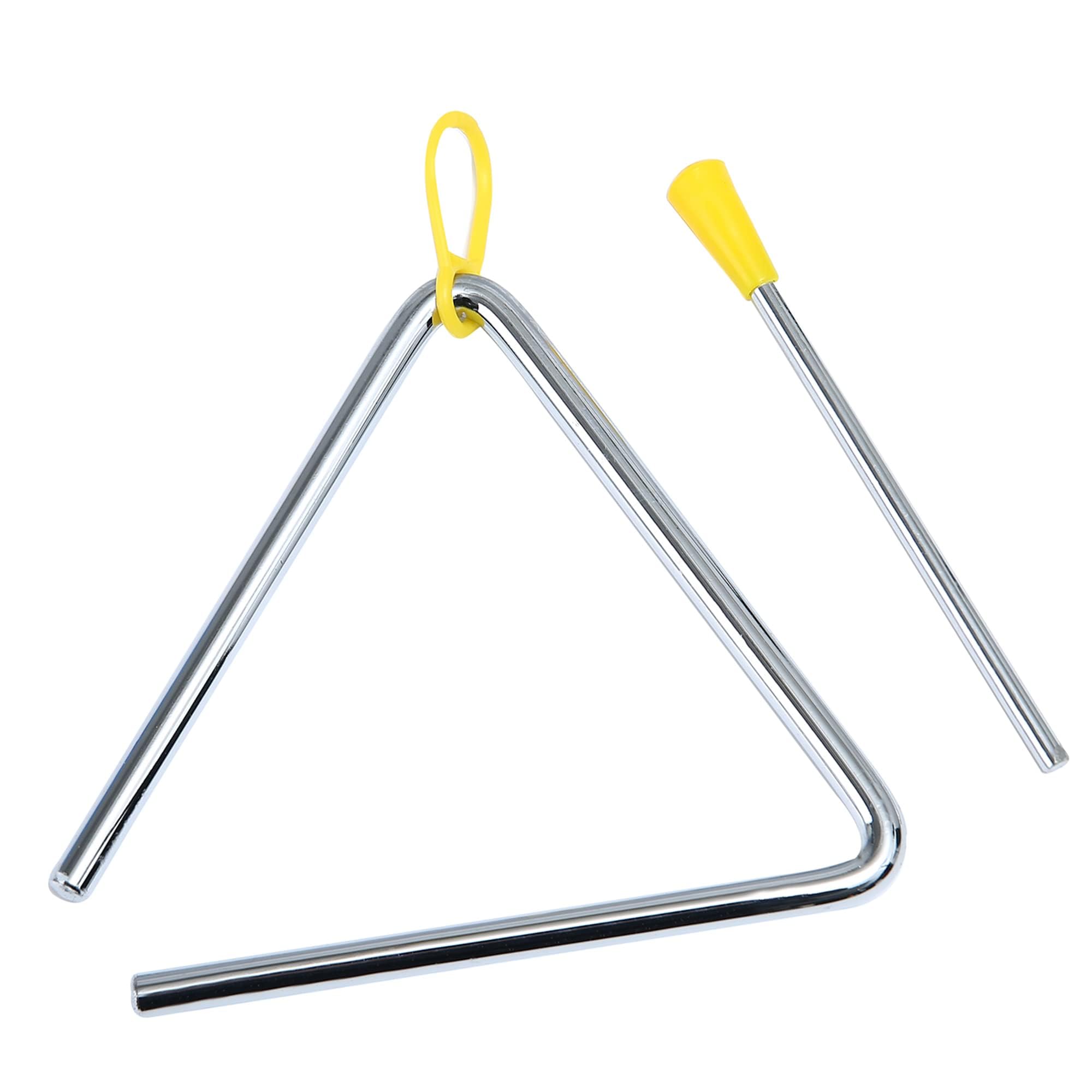 1 Pcs 5 Inch Musical Steel Triangle Hand Percussion Instrument With Striker- Rhythm Steel Triangles Music Instrument 5