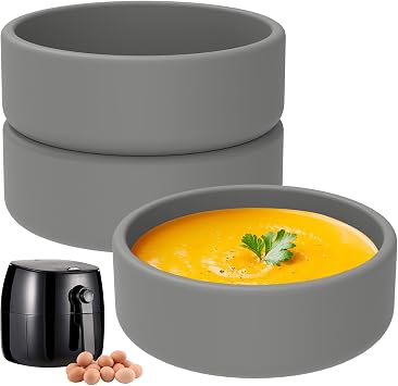 3Pcs Silicone Air Fryer Egg Mold,3 Pcs Reusable Nonstick Egg Bites Pan-Alternative to Microwave Egg Cooker/Sous Vide Egg Bite Maker,BPA Free,Dishwasher Safe,Air Fryer AccessoriesGrey,3pcs