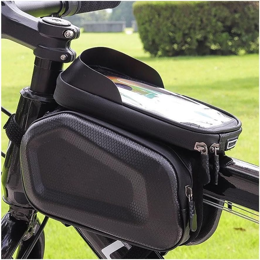 Bicycle Phone Front Frame Bag for Tern Verge P10 Bike Top Tube Bag Earphone Hole Portable Large Capacity Waterproof Cycling Pouch
