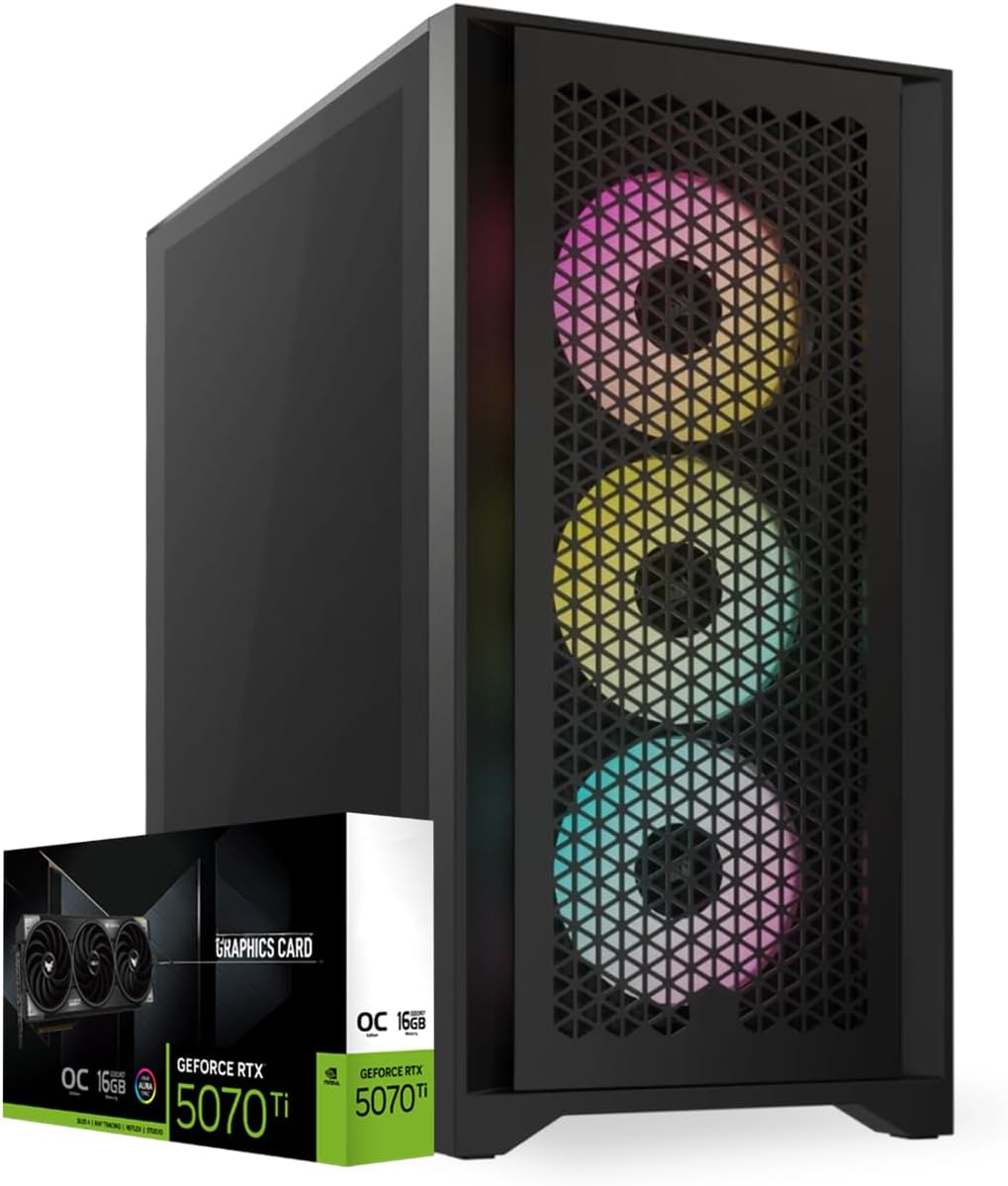 First Wave Reaper Workstation PC–Intel Core i7 14th Gen-14700KF, 16GB RTX GPU, 64GB DDR5 6000MHz RAM, 1TB NVMe SSD,1TB SATA SSD,Liquid Cooling,WiFi,High-Performance Gaming & Streaming