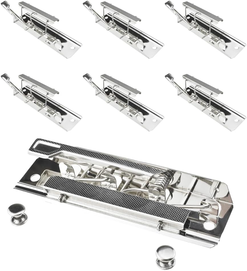 HAHIYO 3.94 Inches Silver LeverType Metal Clipboard Clips HighGrip Lever Clip