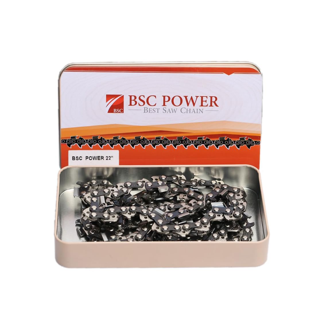 BSC POWER TIN BOX CHAINSAW CHAIN FOR WOOD CUTTING FOR PETROL CHAINSAW (22"), MADE FROM THE HIGHEST GRADE GERMAN STEEL (B0CP7SCGNF) Amazon Price History, Amazon Price Tracker