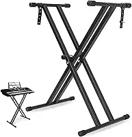 Suporte Teclado Musical Estante Pedestal, Suporte em X para Teclado Musical, Estante Piano Teclado