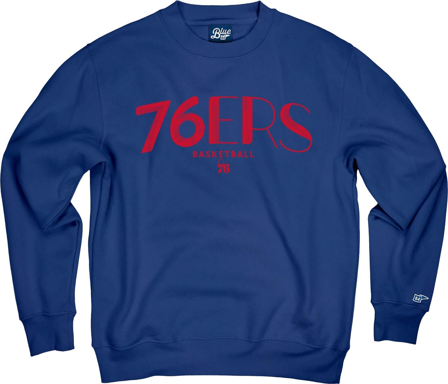 Blue 84 NBA Officially Licensed Crewneck Sweatshirt Embroidery Basketball Arch
