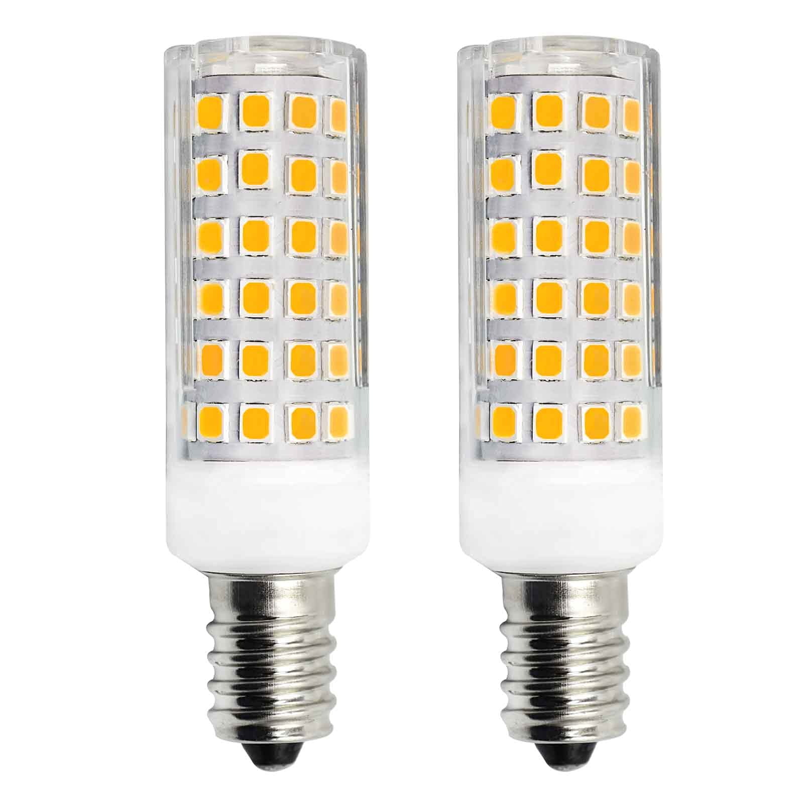 TRIJZHOU 2 Pack E14 LED Light Bulbs 6W Equivalent to 60W 70W Halogen Warm White 3000k 220V 230V 690 Lumen Refrigerator 360° Beam Angle Energy Saving E14 Base Bulb — image 1