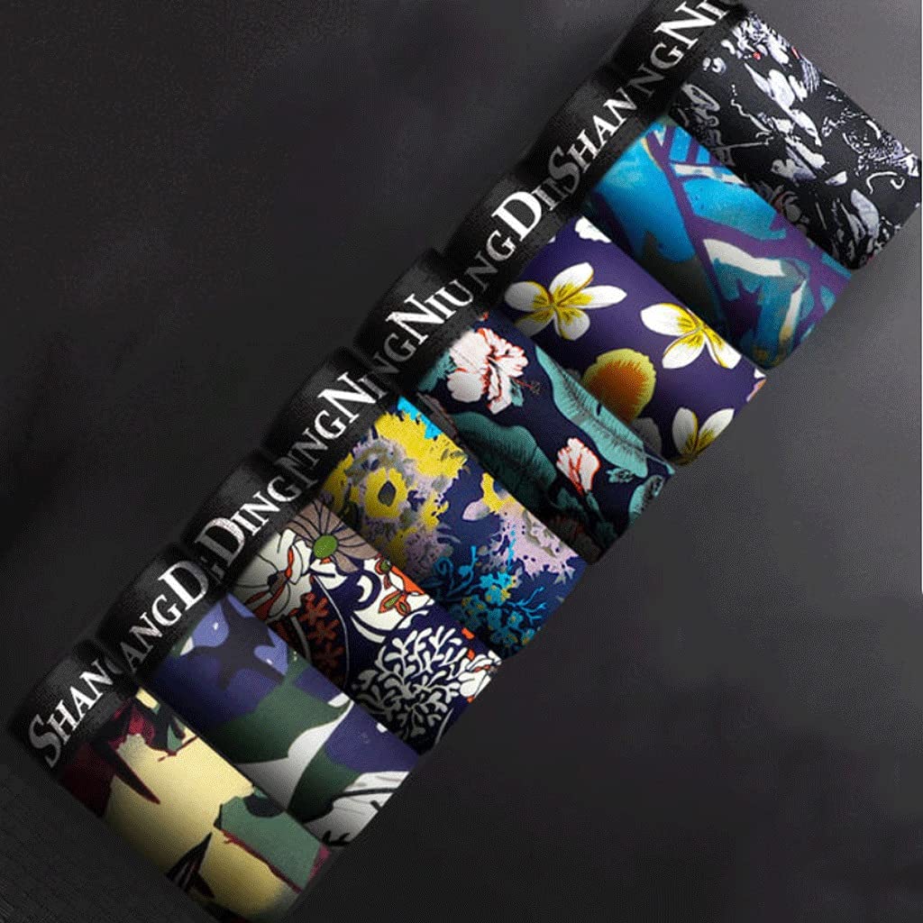 SPNEC 7pcs Underwear Men Cotton Boxer Homme Men Underpants Sexy Comfort Male Breathbale Shorts U Convex Pouch Men Plus Size (Color : XXXL code, Style : Style two)