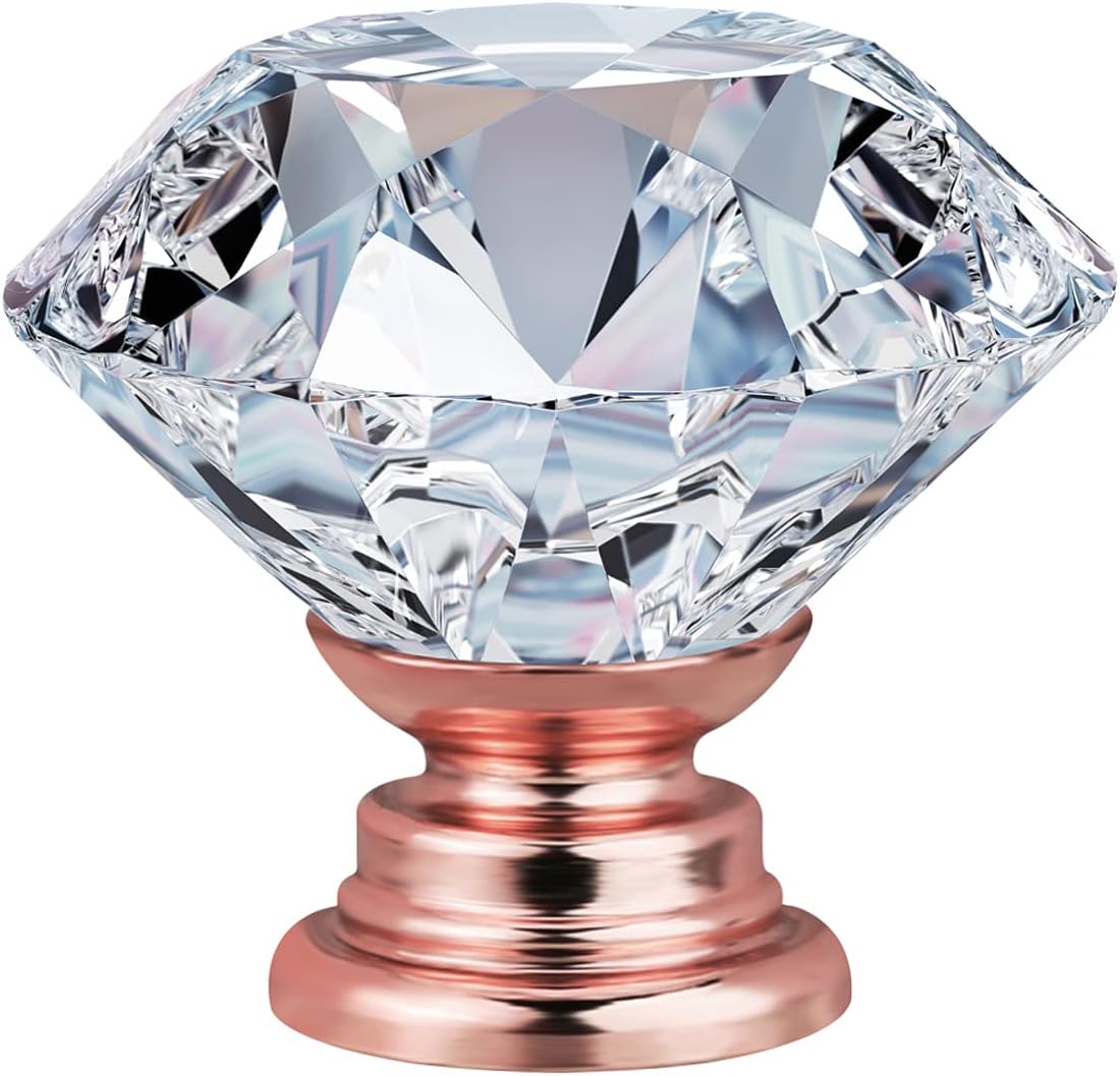 Rose crystal knobs