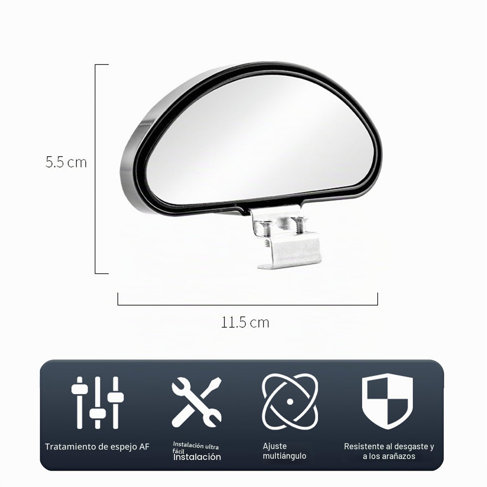 2pcs Espejo Punto Ciego Espejo Retrovisor Exterior Coche retrovisor ajustable multiángulo Punto ciego,marcha atrás Compatible con camiones,SUV,furgonetas escuelas de conducción
