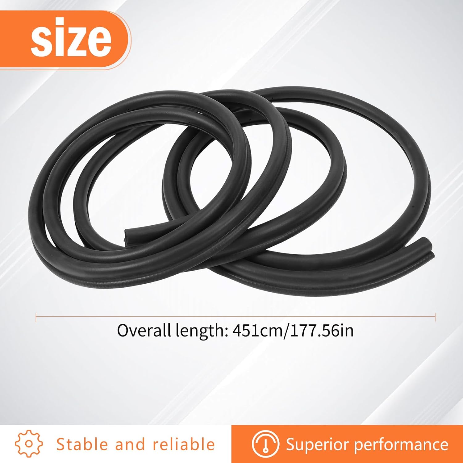 55023781 Door Weatherstrip Seal for 1972-1993 D100, D250, D300 Pickup Truck Left Driver and Right Passenger Side, CH1390101, KD3004