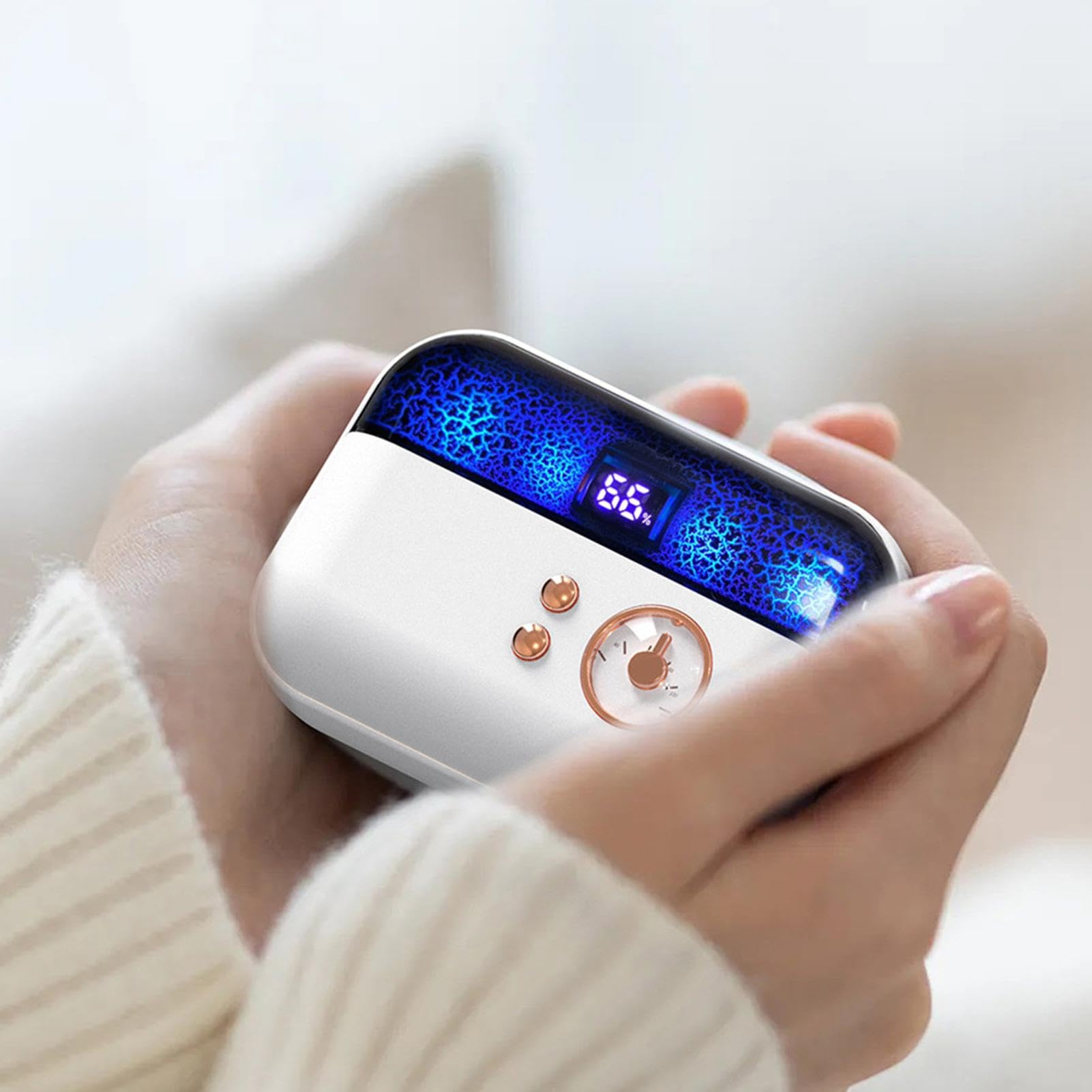 OCOOPA Scaldamani Elettrico 2 Pezzi, Portatile Scalda Mani USB Ricaricabile 4000mAh, 3 Livelli fino a 52°C, Utile Regalo di Natale, Ideale per Sci Invernale, Viaggi e Attività all'Aria Aperta,UT5 Nano