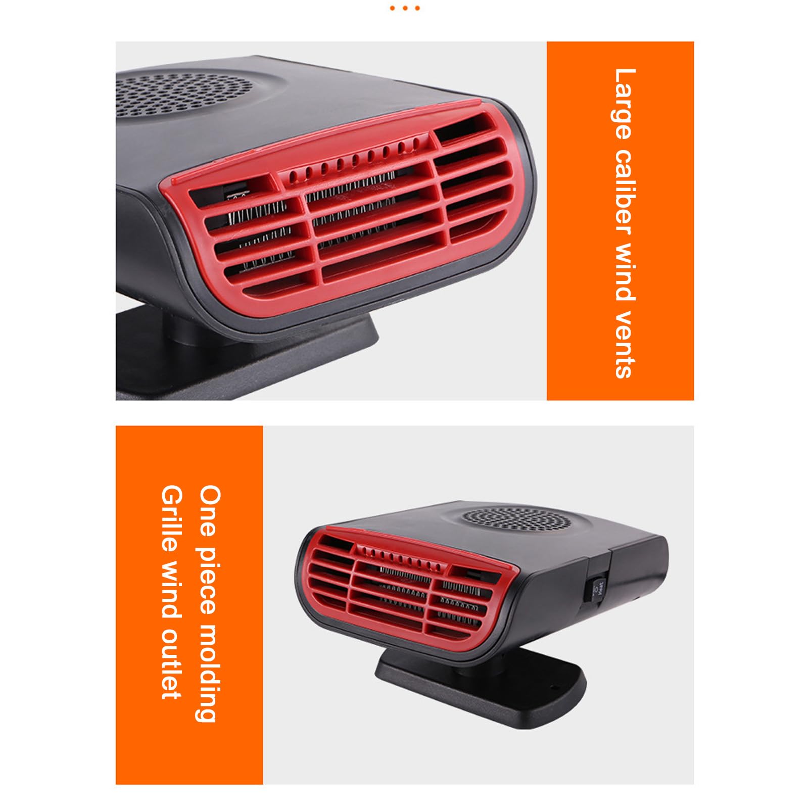 Chauffage de Voiture Portable, Désembueur et Dégivreur de Pare-brise 12 V 150 W, Ventilateur de Chauffage et de Refroidissement Rapide 2 en 1, à Brancher sur L'allume-cigare pour