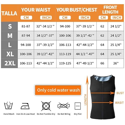 Shaperin Sweat Vest For Men Zipper Sauna Vest Tank Top, Mens Waist Trainer Body Slimming Workout Body Shaper (Black,Medium) #TOP5