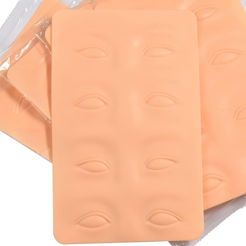 Aoolada Kit com 6 peles sintéticas 3D para prática de sobrancelhas, delineado e lábios, modelo AL88
