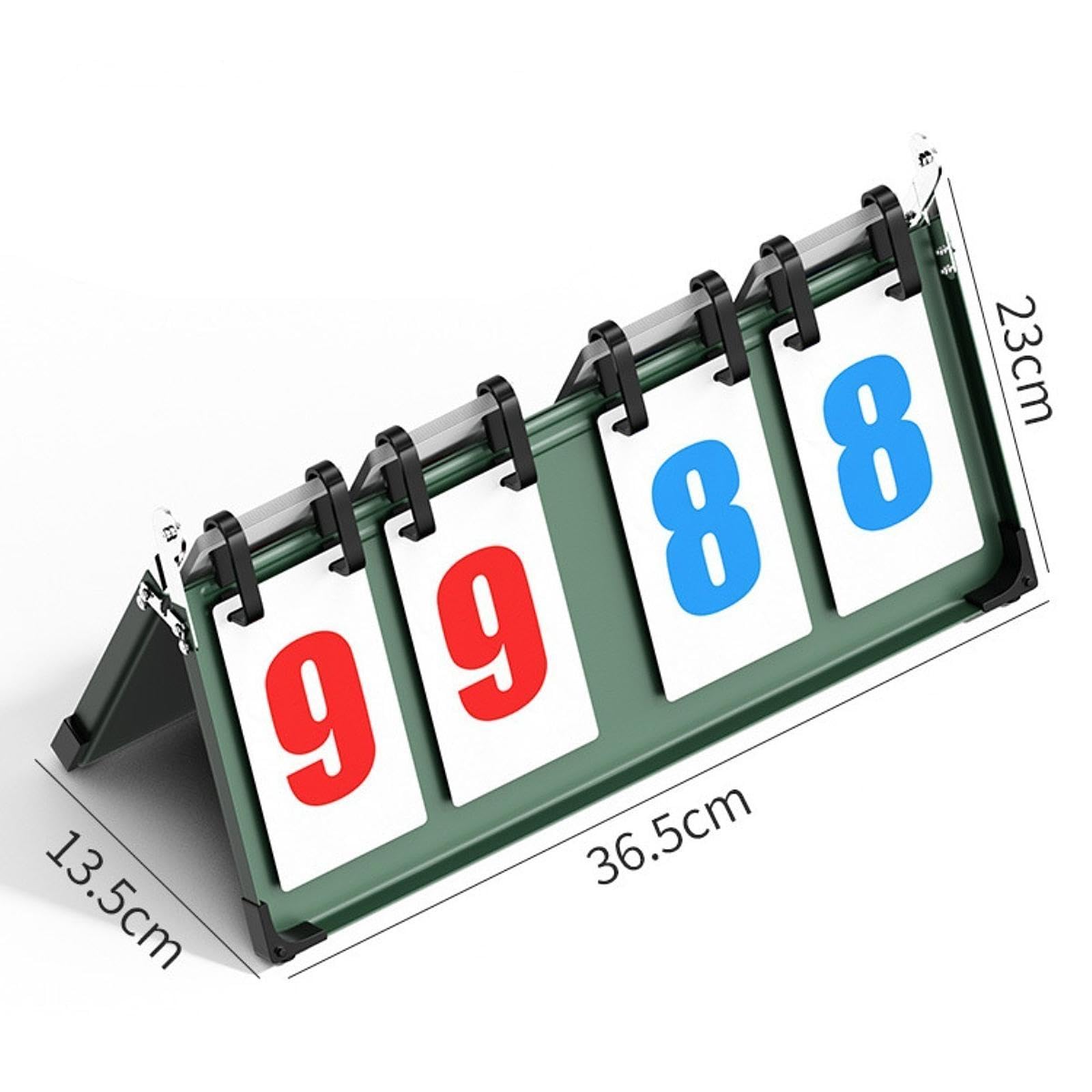 Colaxi Sports Scoreboard Flip Numbers Score Keeper Professional Team Game Waterproof Flip Number Score Board for Table Tennis Soccer, 4 Digit Number
