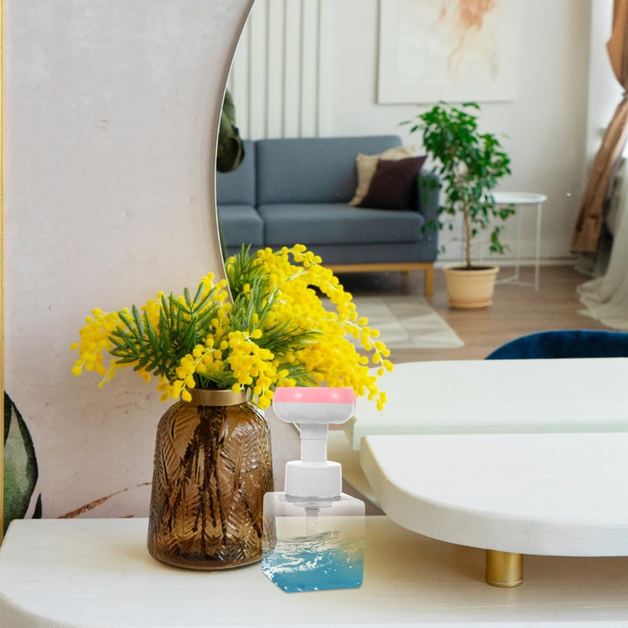 16 Oz Foaming Soap Dispenser Pump Bottle Refillable Pressure Shower Gel Bottle for Bathroom Hand Soap Lotion and Travel Use - Image 8