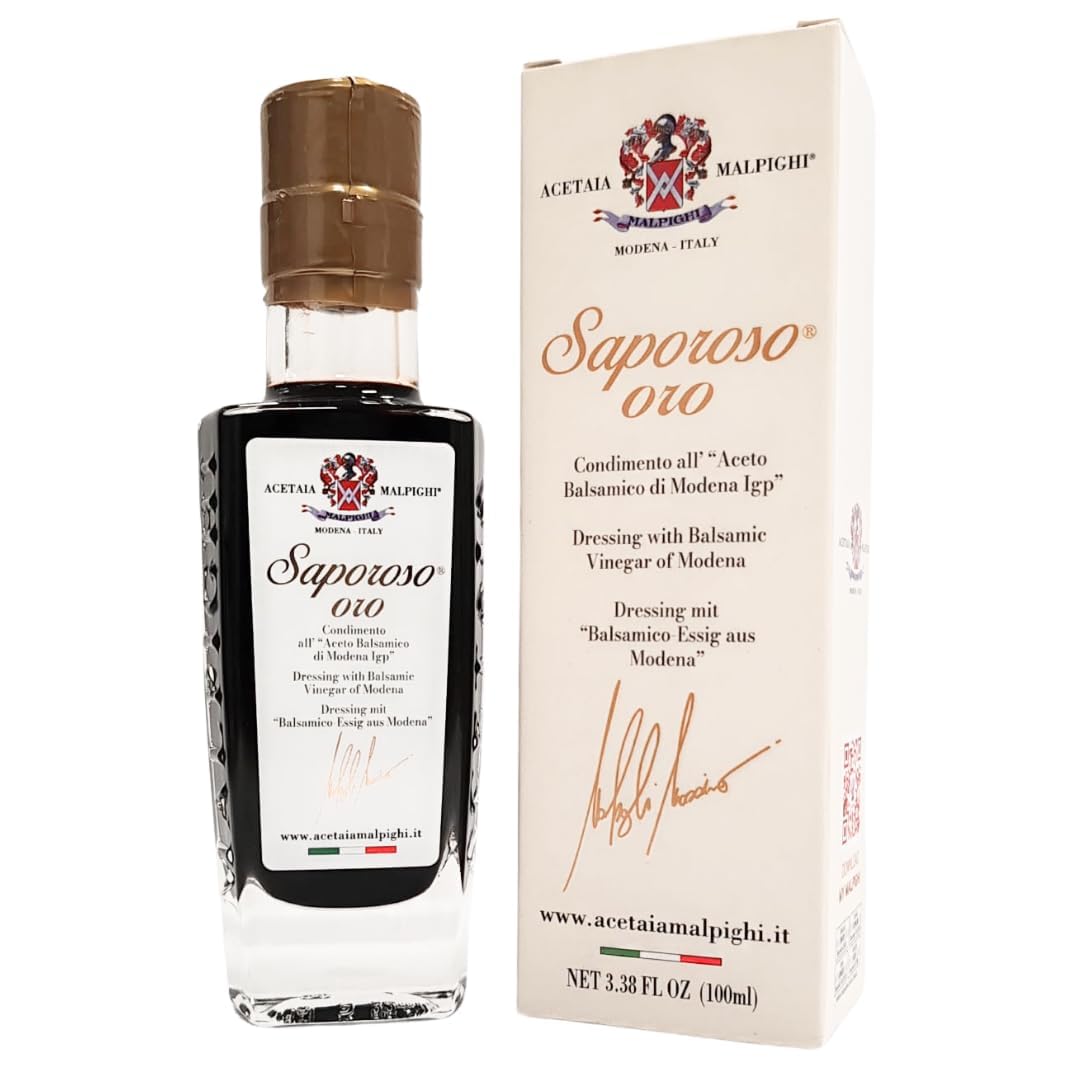 Assaisonnement au Vinaigre Balsamique de Modène IGP - Saporoso Oro - Âgé de 8 Ans (100 ml.) - Selected by PARMAshop