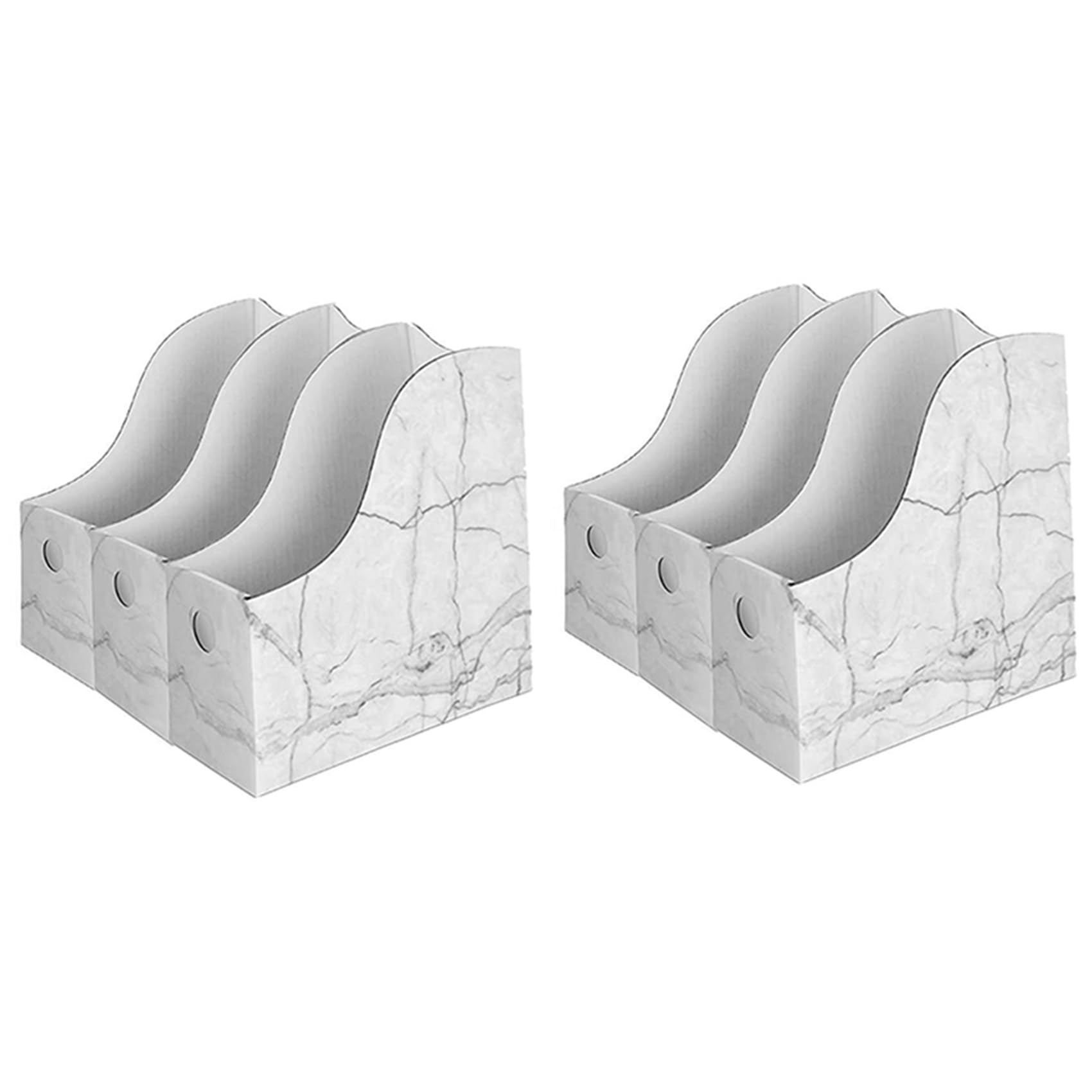Ficher 2 soportes resistentes de cartón para revistas, impermeables, para guardar libros, archivos, escritorio
