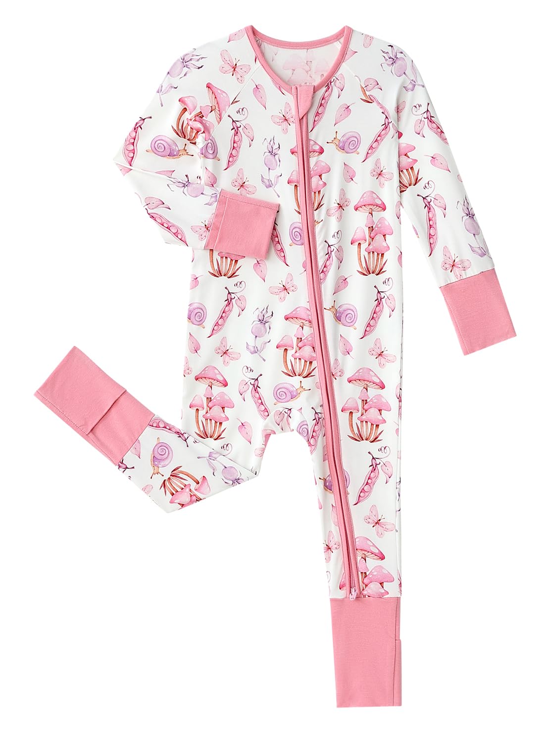 SUZELBamboo Viscose Baby Footless Pajamas - Baby Infant Boys Girls One Piece Romper - Sleep 'N Play PJs - 0-24 Months
