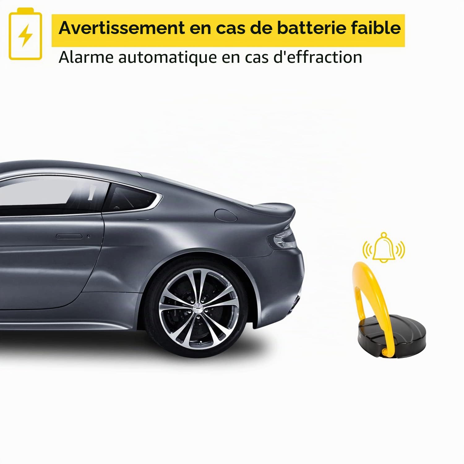 Barrière de parking avec télécommande,Barrière de parking pliable avec 2 télécommandes,Borne de parking anti-collision 180°, étanche Barrière de parking automatique