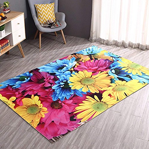 Matelas tapis de porte dérapant chambre lit maison rectangulaire 3D