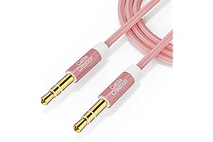 CableCreation Aux Cord Pink 3ft/0.9m