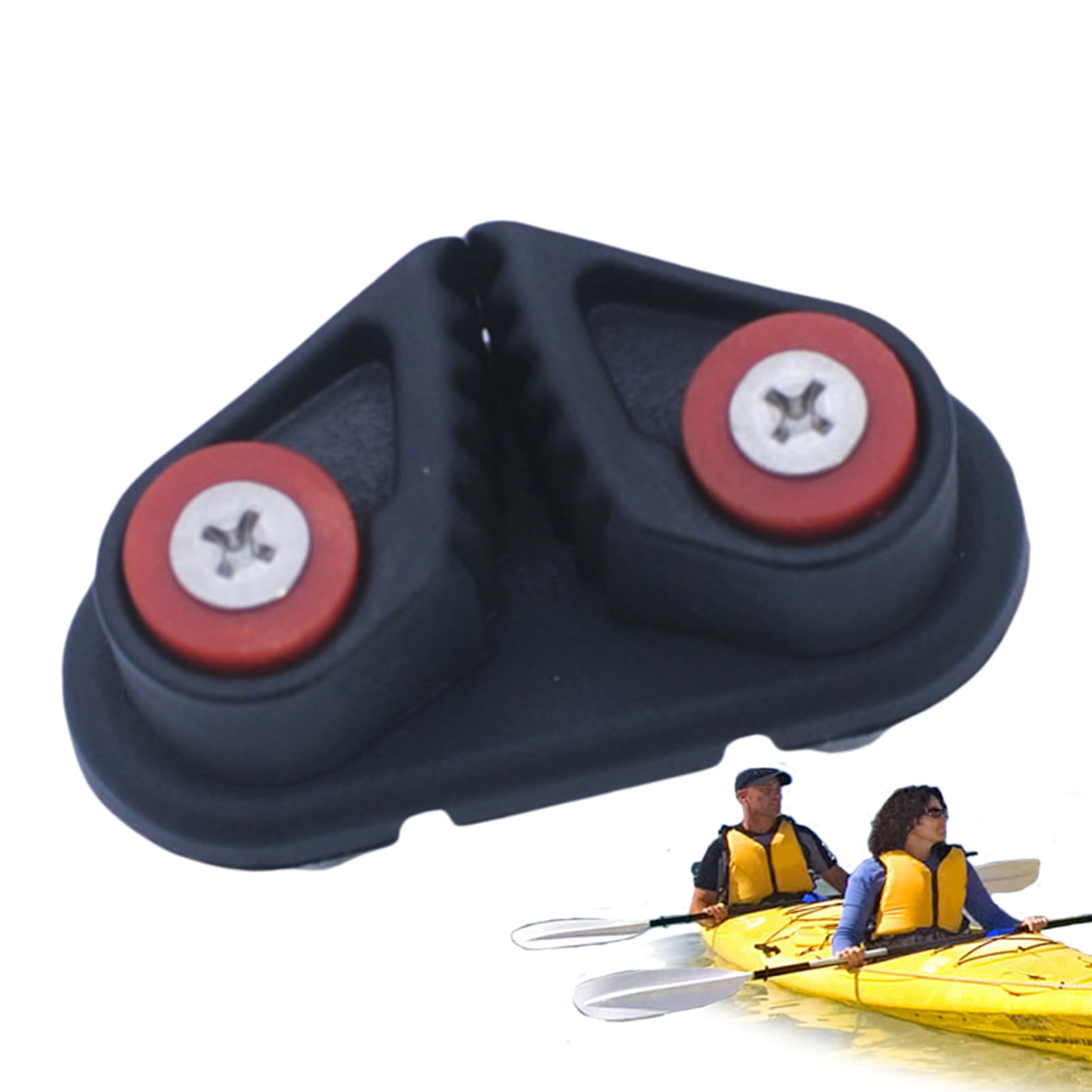 Strozzascotte per il fitness - Strozzascotte in corda di nylon, ferramenta nera per kayak | Attrezzatura da kayak resistente all'usura, reformer, attrezzatura per il fitness con serraggio della corda